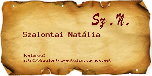 Szalontai Natália névjegykártya